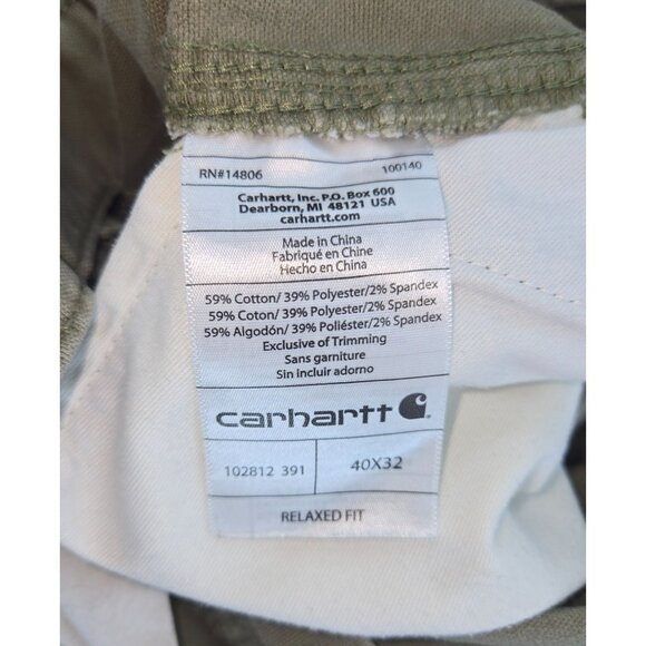 Carhartt Mens Relaxed Fit Cotton/Polyester Full Swing Pants 40x30 - Picture 4 of 8